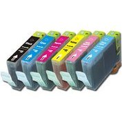  Set of 6 Canon Compatible InkJet Cartridges