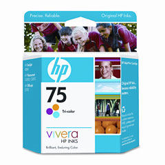 Hewlett Packard No. 75 Tri-Color Inkjet Print Cartridge (170 Page Yield) (CB337WN)
