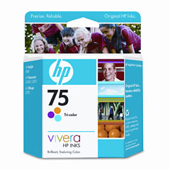 Hewlett Packard No. 75 Tri-Color Inkjet Print Cartridge (170 Page Yield) (CB337WN)