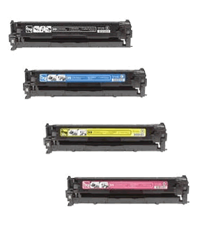  Hewlett Packard HP CB542A, CB541A, CB542A, CB543A Compatible Laser Toner Cartridge - MultiPack