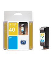 Hewlett Packard No.40 ( HP 51640C ) Cyan Inkjet Cartridge