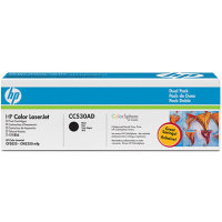  Hewlett Packard HP CC530AD Laser Toner Cartridge Dual Pack - Black