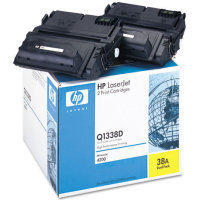  Hewlett Packard HP Q1338D ( HP 38A ) Dual Pack Laser Toner Cartridges - Black