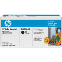  Hewlett Packard HP Q6000AD Laser Toner Cartridge Dual Pack - Black