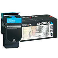  Lexmark C540H2CG Laser Toner Cartridge - Cyan High Capacity