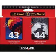  Lexmark 18Y0372 ( Lexmark Twin-Pack #44XL, #43XL )InkJet Cartridge Multi Pack